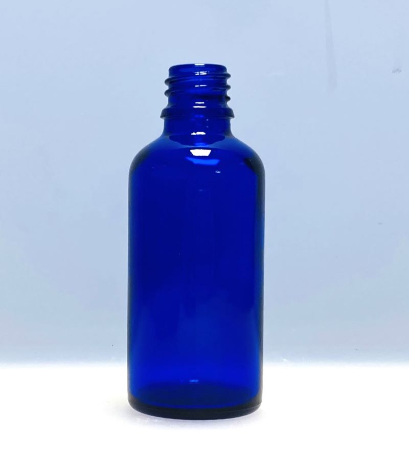 Glasflasche Blauglas DIN18 verschiedene Grössen