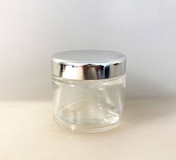 Salbenglas 100ml Deckel silber