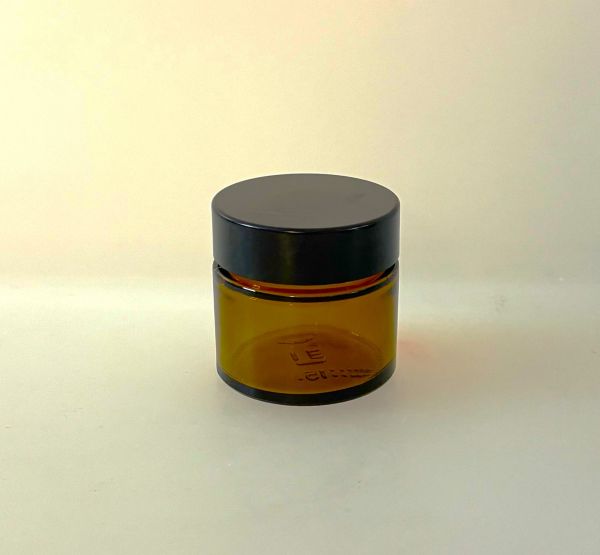Salbenglas Braunglas 30ml mit Deckel schwarz