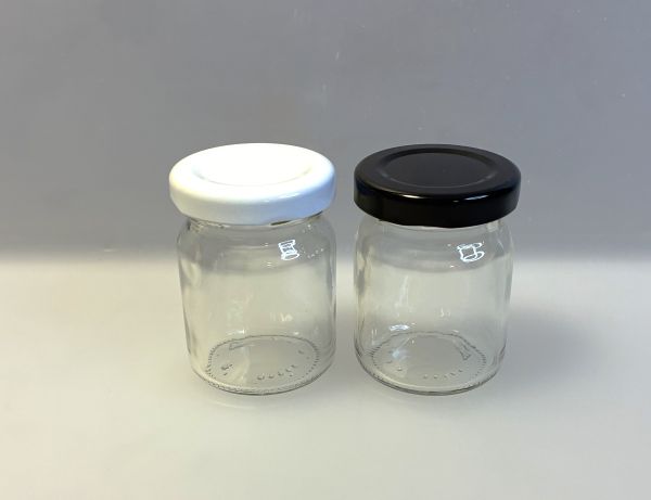 Schraubglas 60ml Deckel weiss oder schwarz